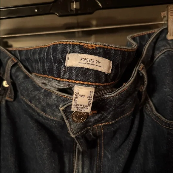 Dark Denim Maxi Skirt with Denim Block Details - Picture 3 of 4